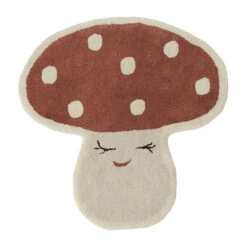 OYOY Alfombra Malle Mushroom 75x77 Cm