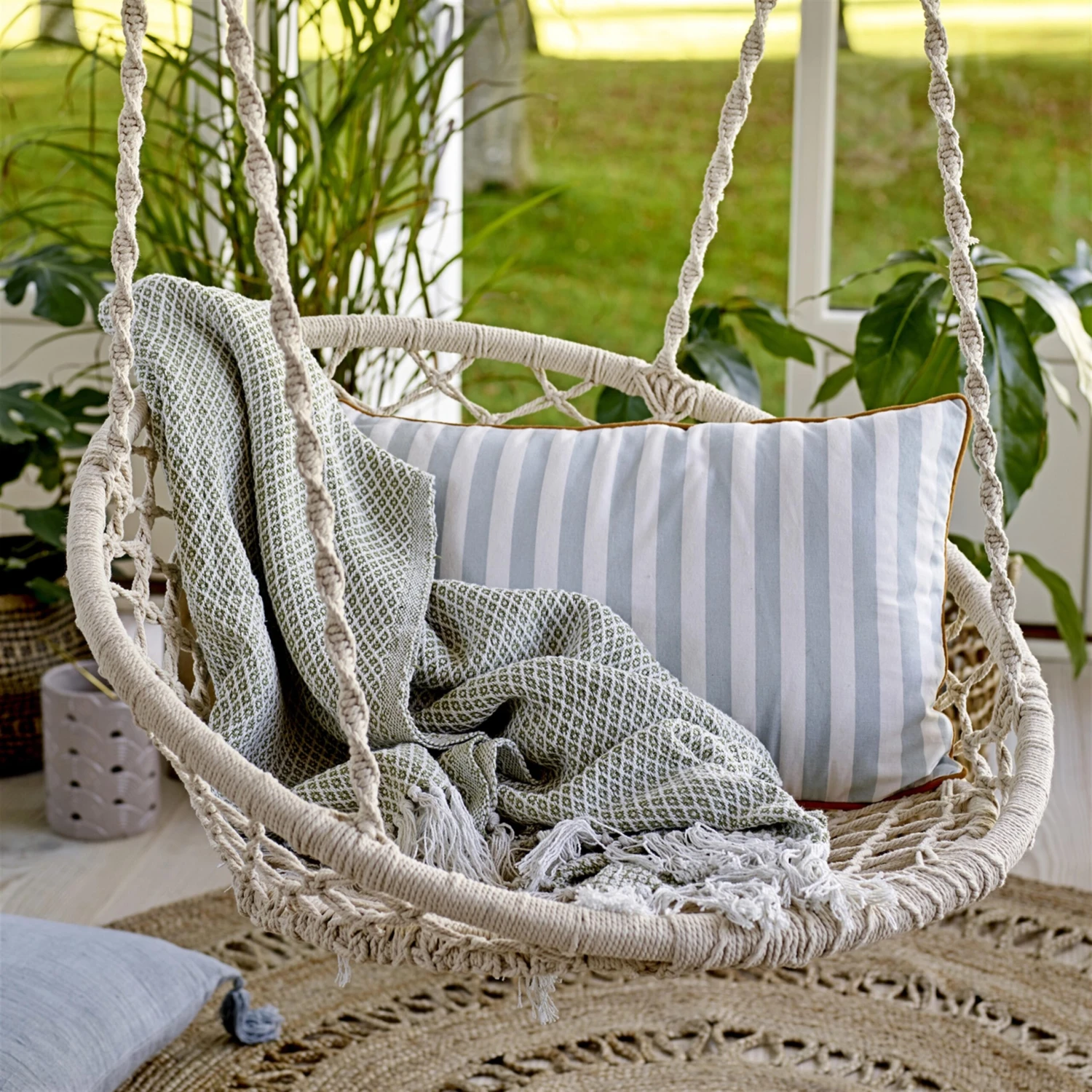 Alfombra De Yute Redonda Bloomingville Ø182 Cm 3 Alfombra De Yute Redonda Bloomingville Ø182 Cm - Imagen 3